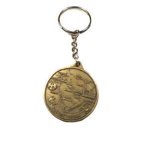 Desert Storm Keychain Brass Military